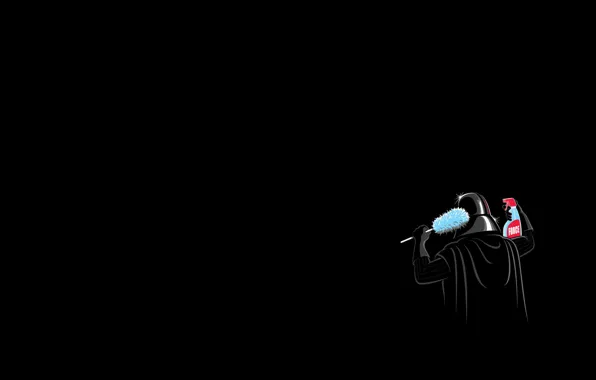 Picture Star Wars, Darth Vader, black, minimalism, background, funny, situation, Force, clean, pearls, humor, the Force