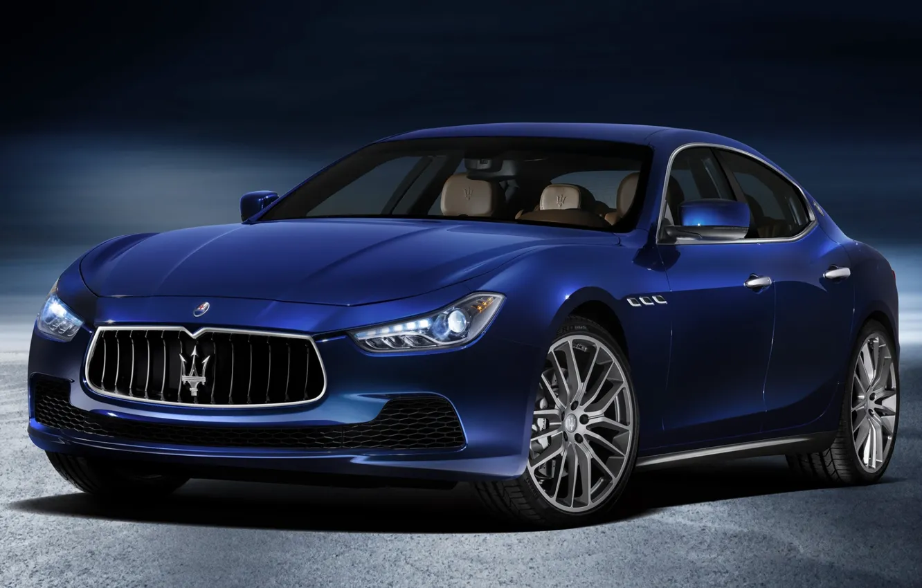 Photo wallpaper blue, Maserati, Maserati, the front, Ghibli, Gib