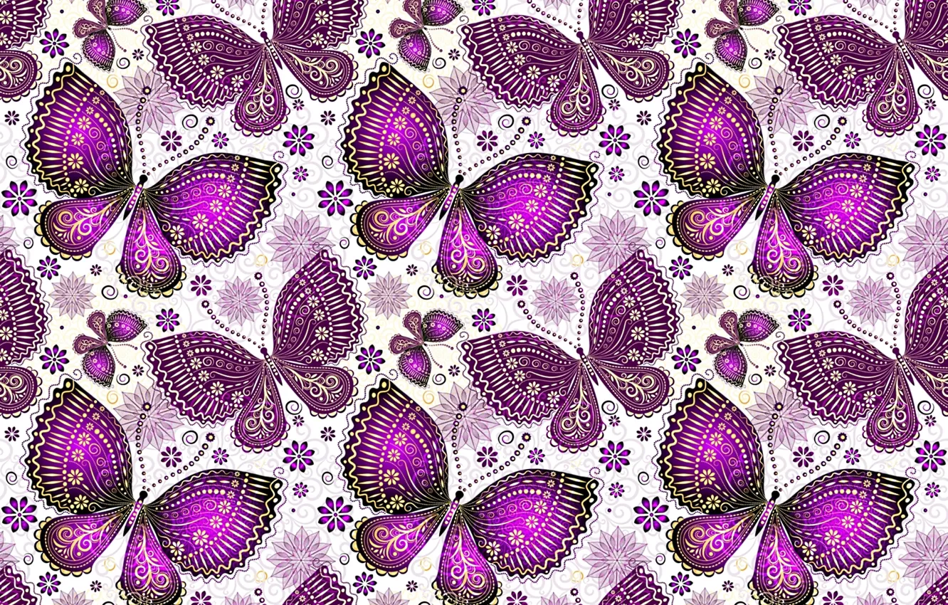 Wallpaper butterfly, pattern, wings images for desktop, section текстуры -  download