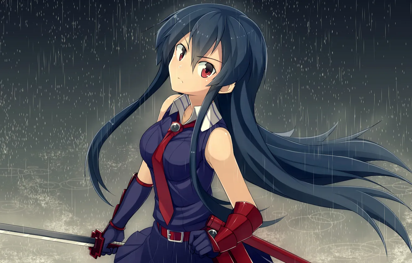 Wallpaper katana, Anime, rain., Akame, Akame ga Kill! images for desktop,  section прочее - download
