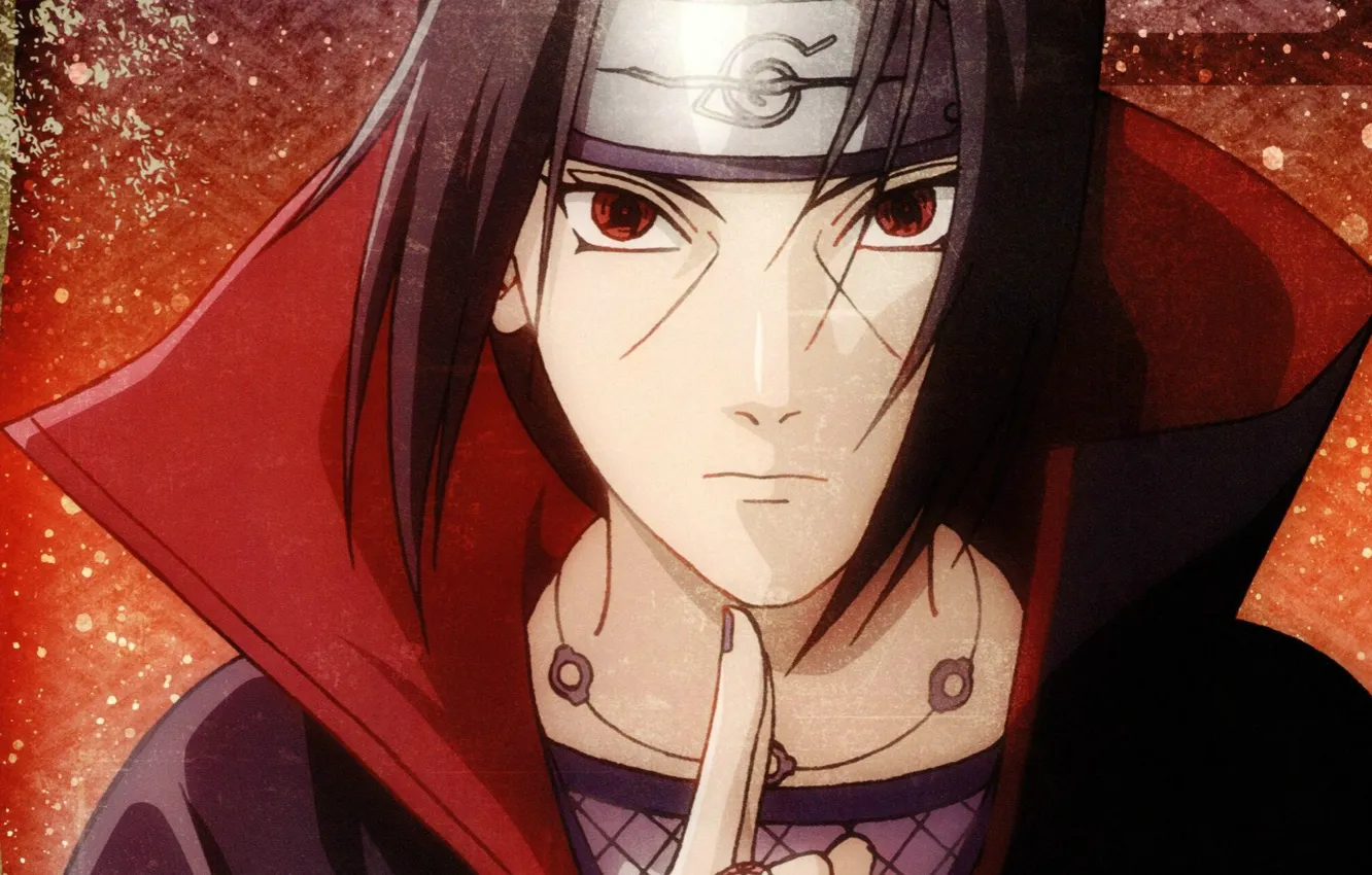 Wallpaper portrait, headband, Naruto, red eyes, ring, sharingan, Akatsuki,  Itachi uchiha images for desktop, section сёнэн - download