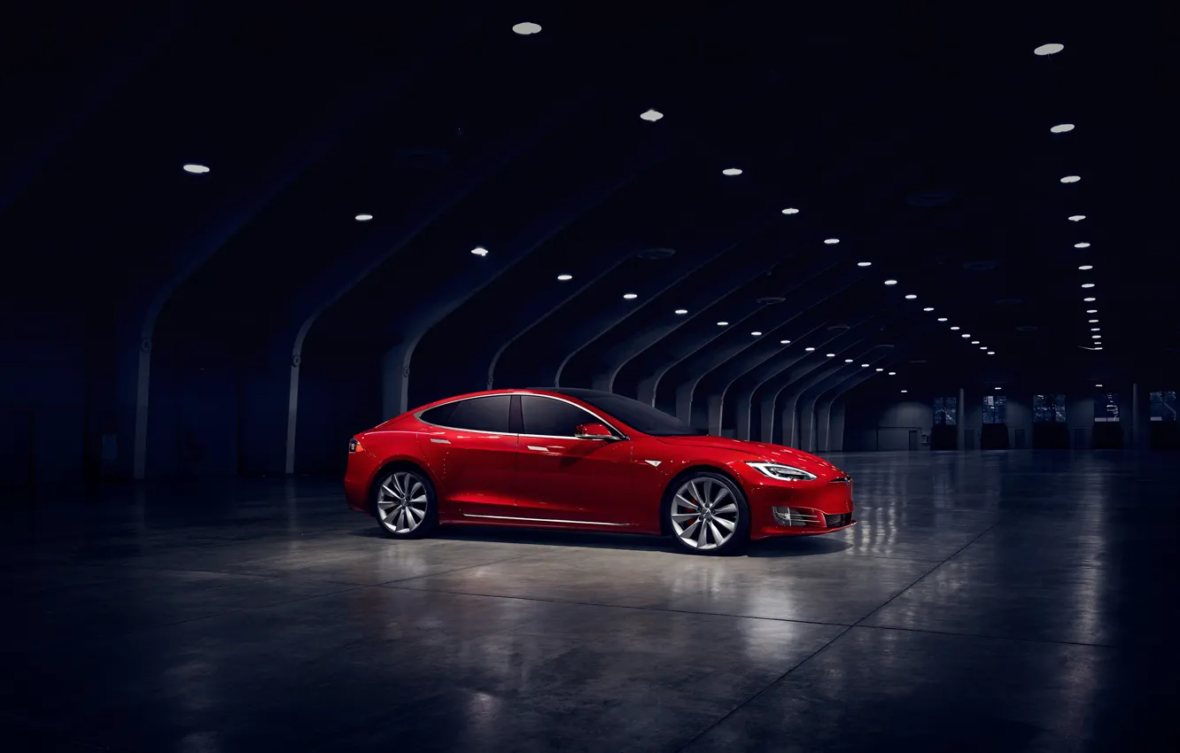Photo wallpaper Tesla, Model S, Tesla, electric car