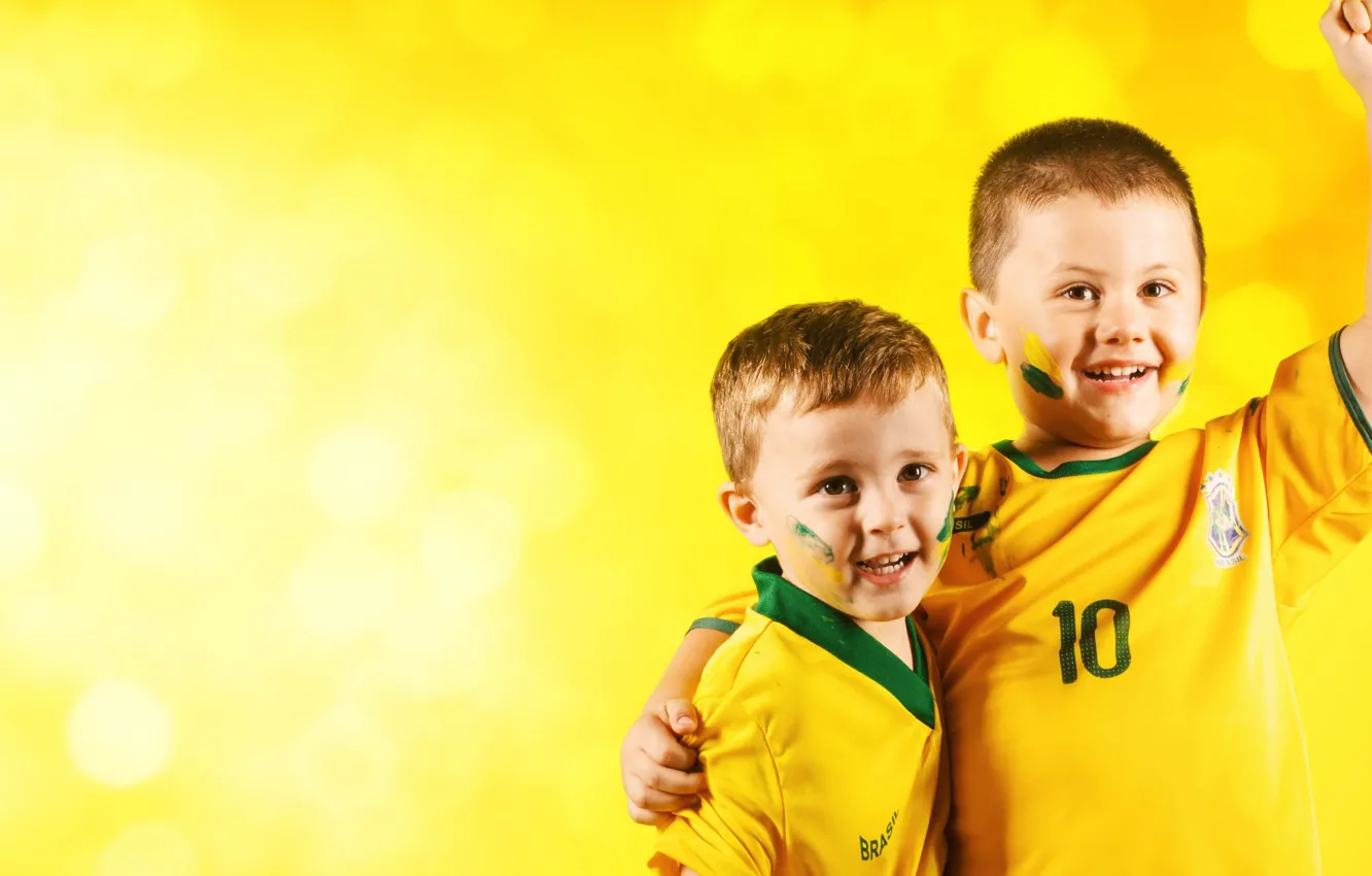 Wallpaper wallpaper, happy, smile, football, Brazil, fans, kids images for  desktop, section настроения - download