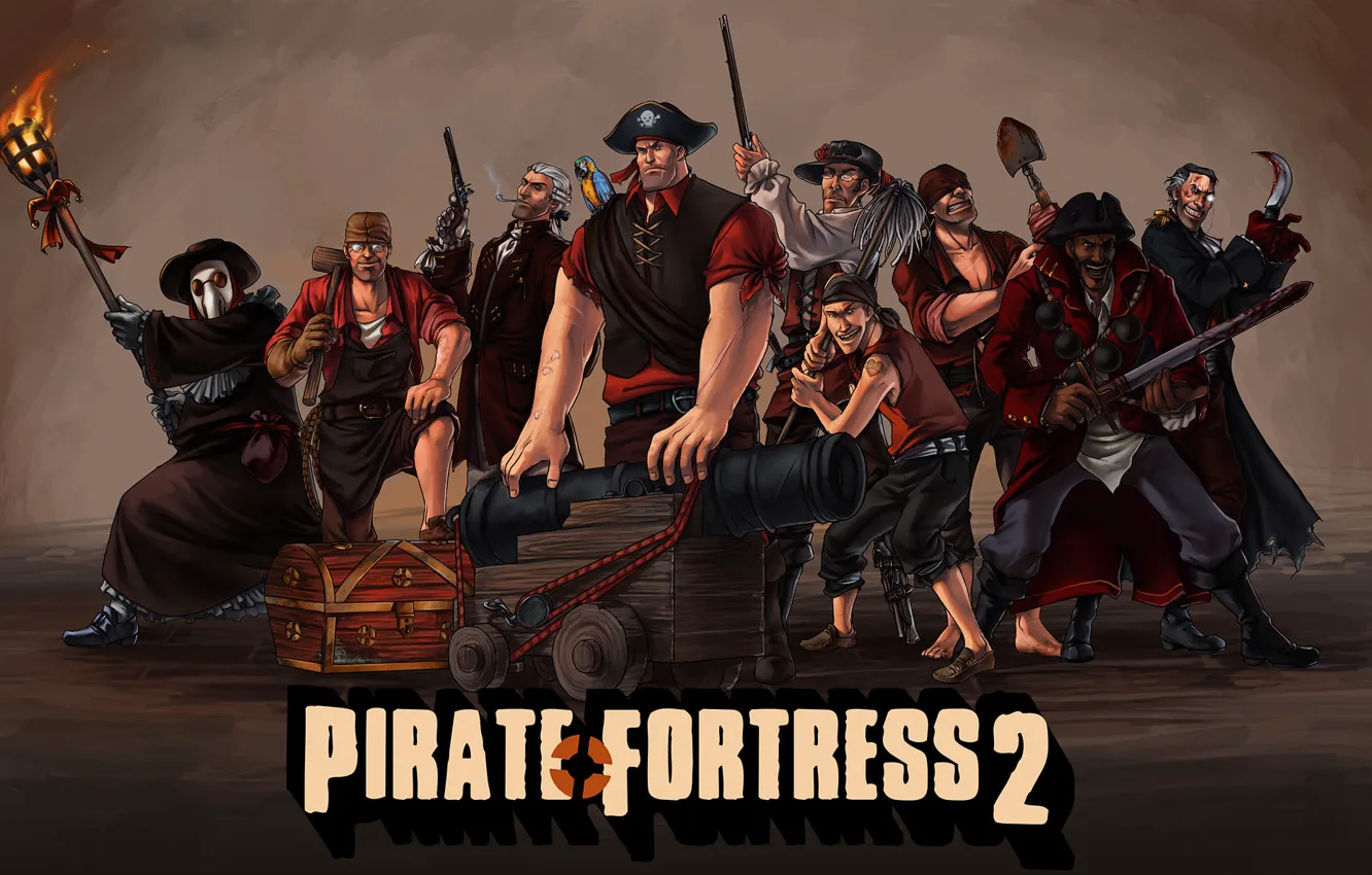 Photo wallpaper team fortress 2, tf2, valve, pirate fortress