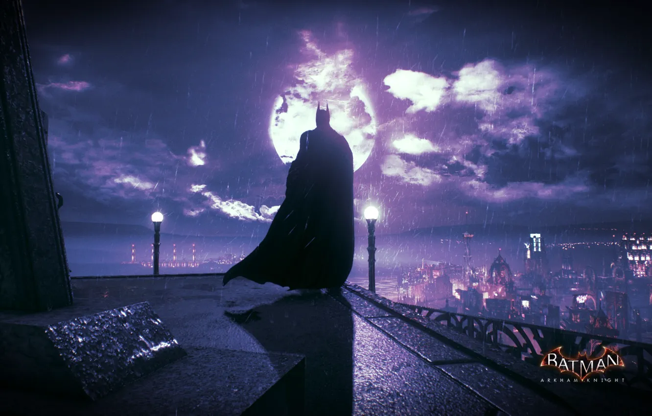 Wallpaper city, batman, moon, dc comics, Batman Arkham Knight images for  desktop, section игры - download