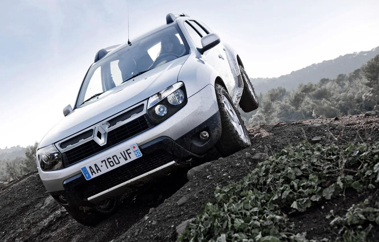 Photo wallpaper dirt, Renault, Reno, crossover, Duster, duster, compact