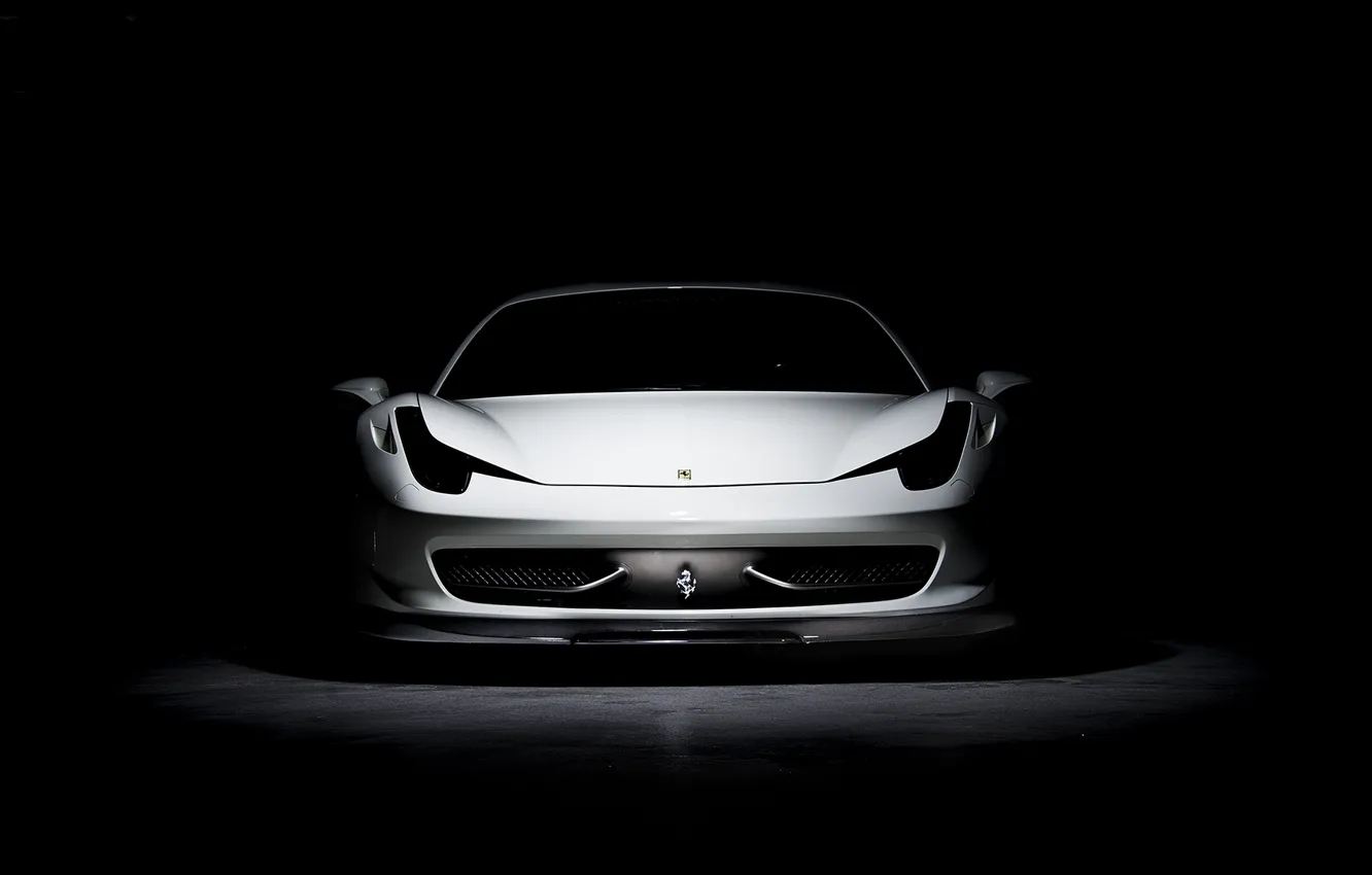 Photo wallpaper white, white, ferrari, Ferrari, Italy, the front, 458 italia, tinted