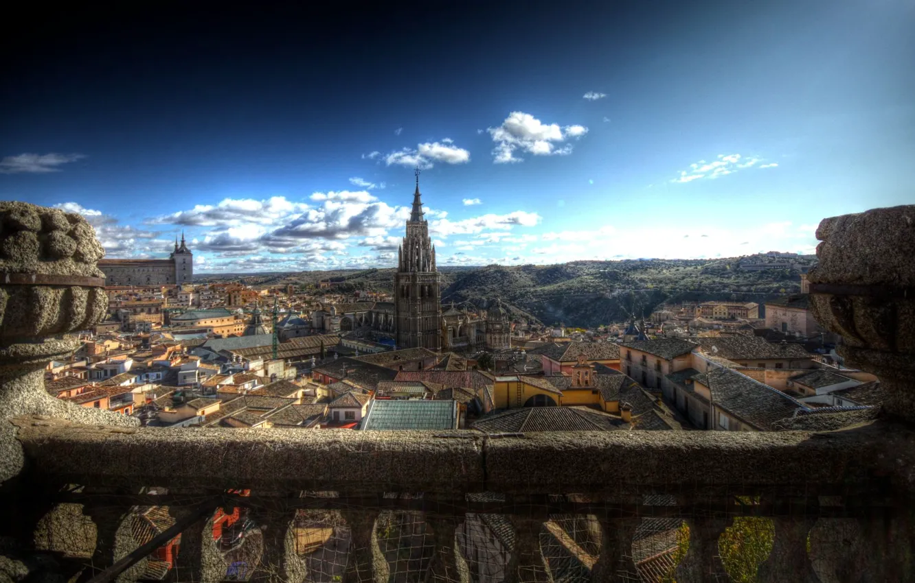 Photo wallpaper treatment, panorama, Cathedral, Spain, Toledo