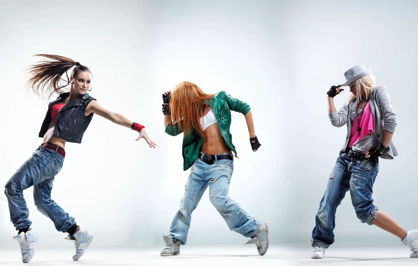 Wallpaper movement, girls, jeans, jacket, dancing, girls, sneakers, hip-hop,  dance, dancer, poses, rnb, dancing, , dancers images for  desktop, section стиль - download