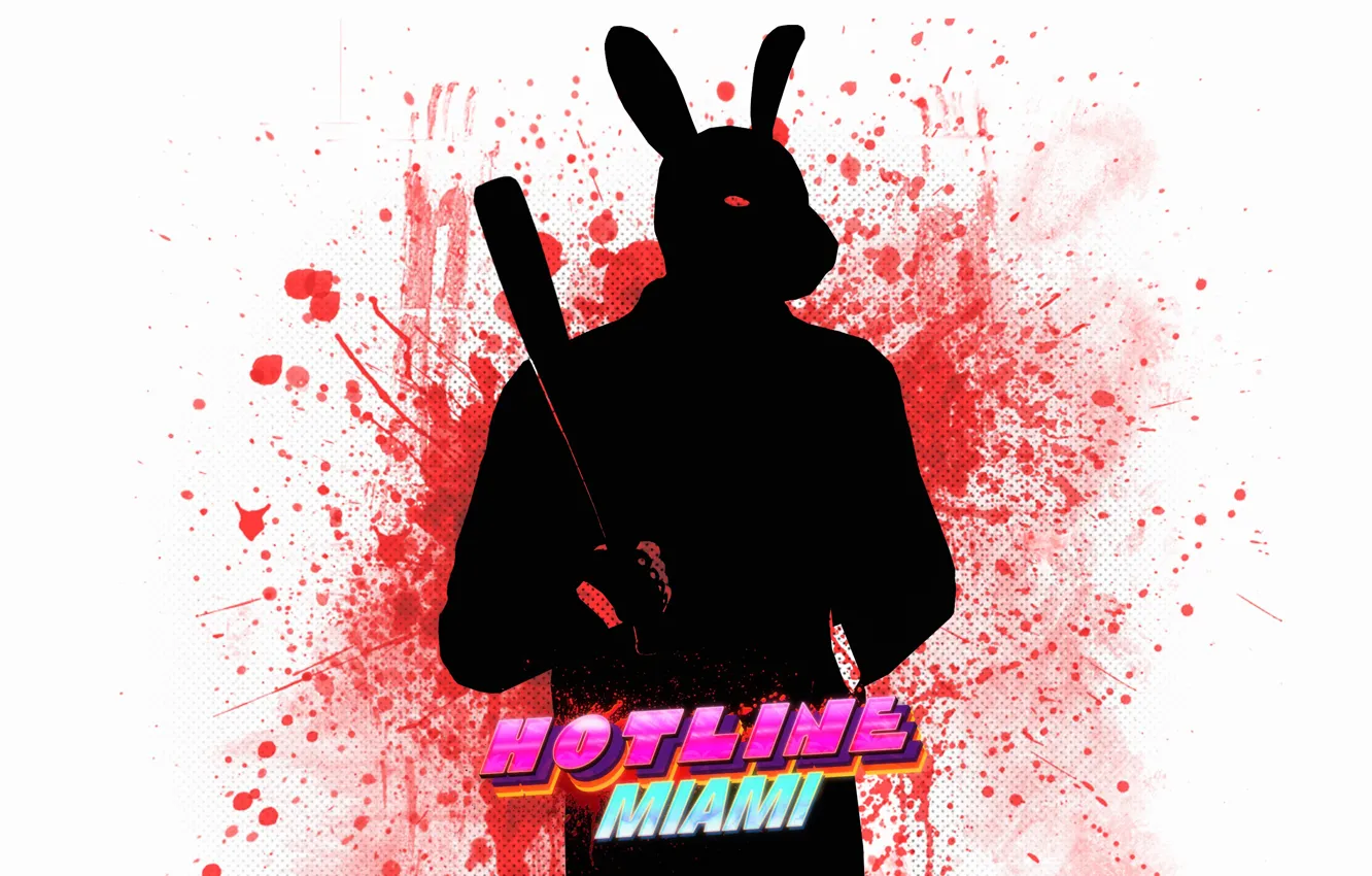 Photo wallpaper blood, logo, games, Hotline Miami