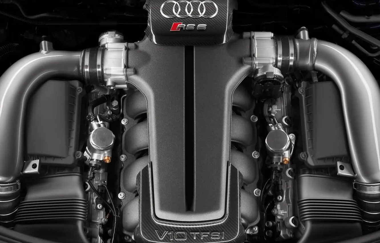 Photo wallpaper Audi, engine, V10 TFSI