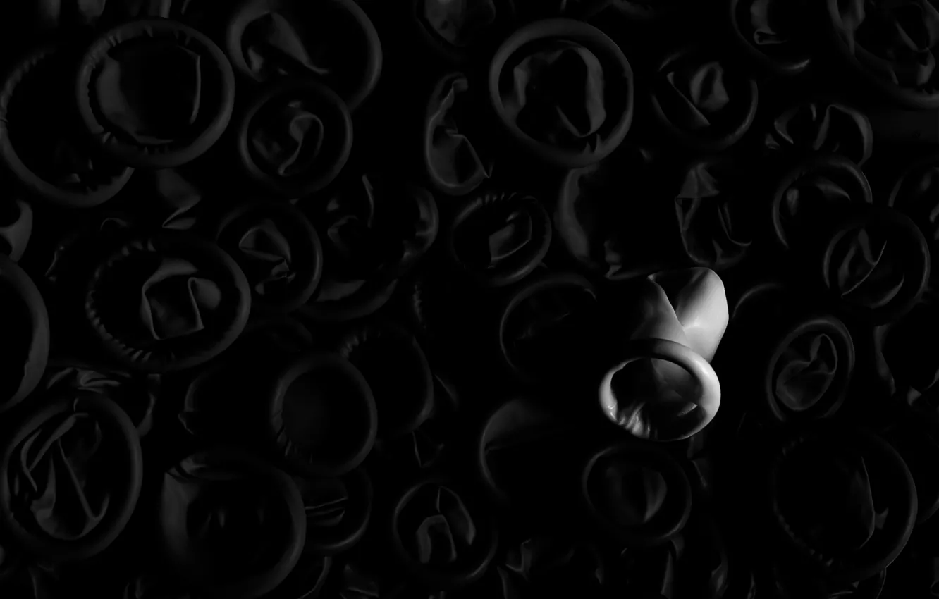 Photo wallpaper white, balls, black, one, a lot