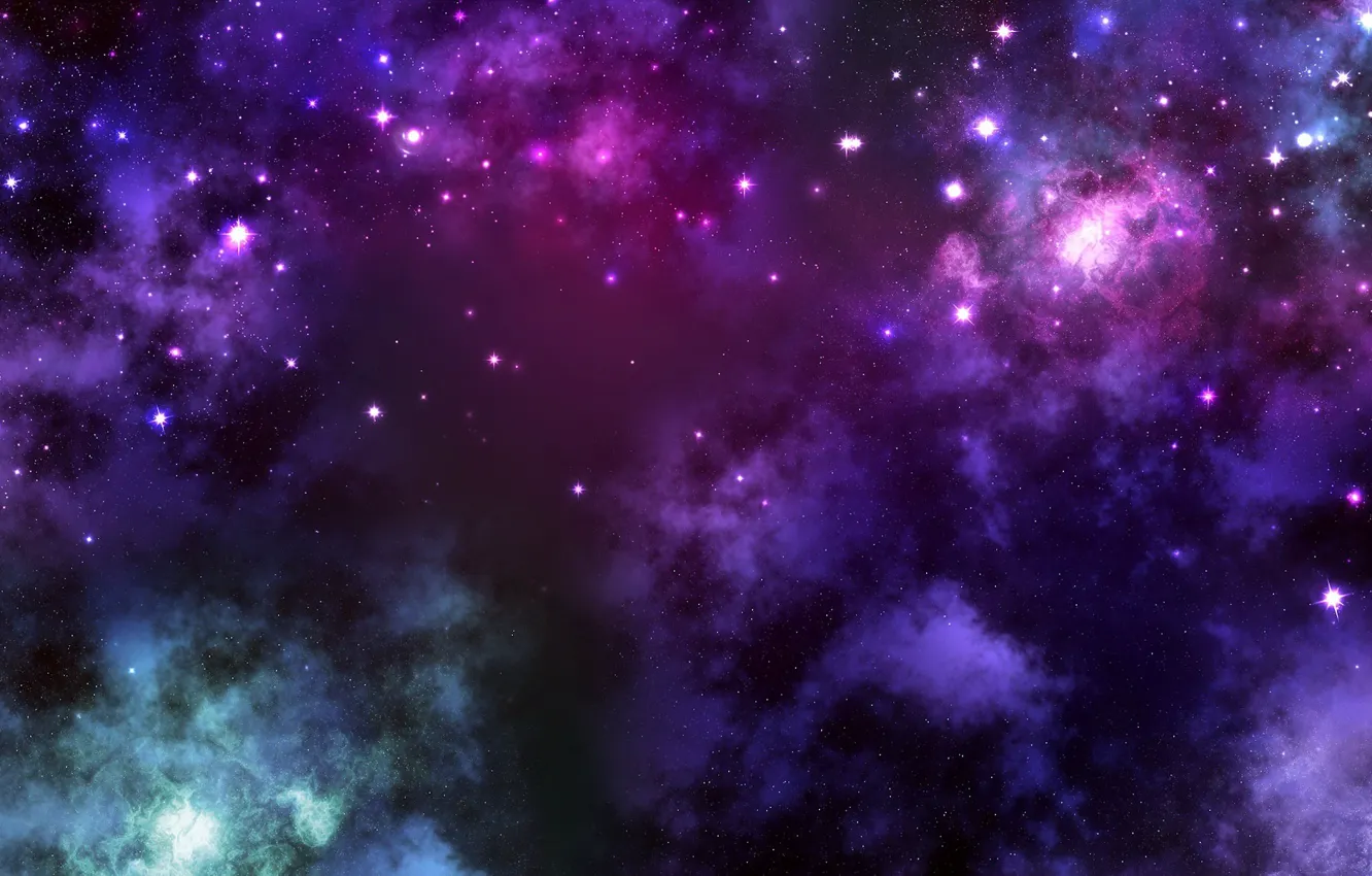 Photo wallpaper energy, space, stars, clouds