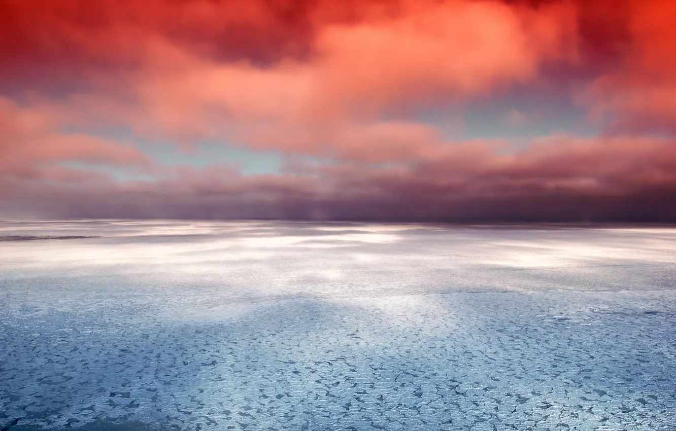 Photo wallpaper sea, the sky, clouds, the ocean, sky, sea, ocean, clouds