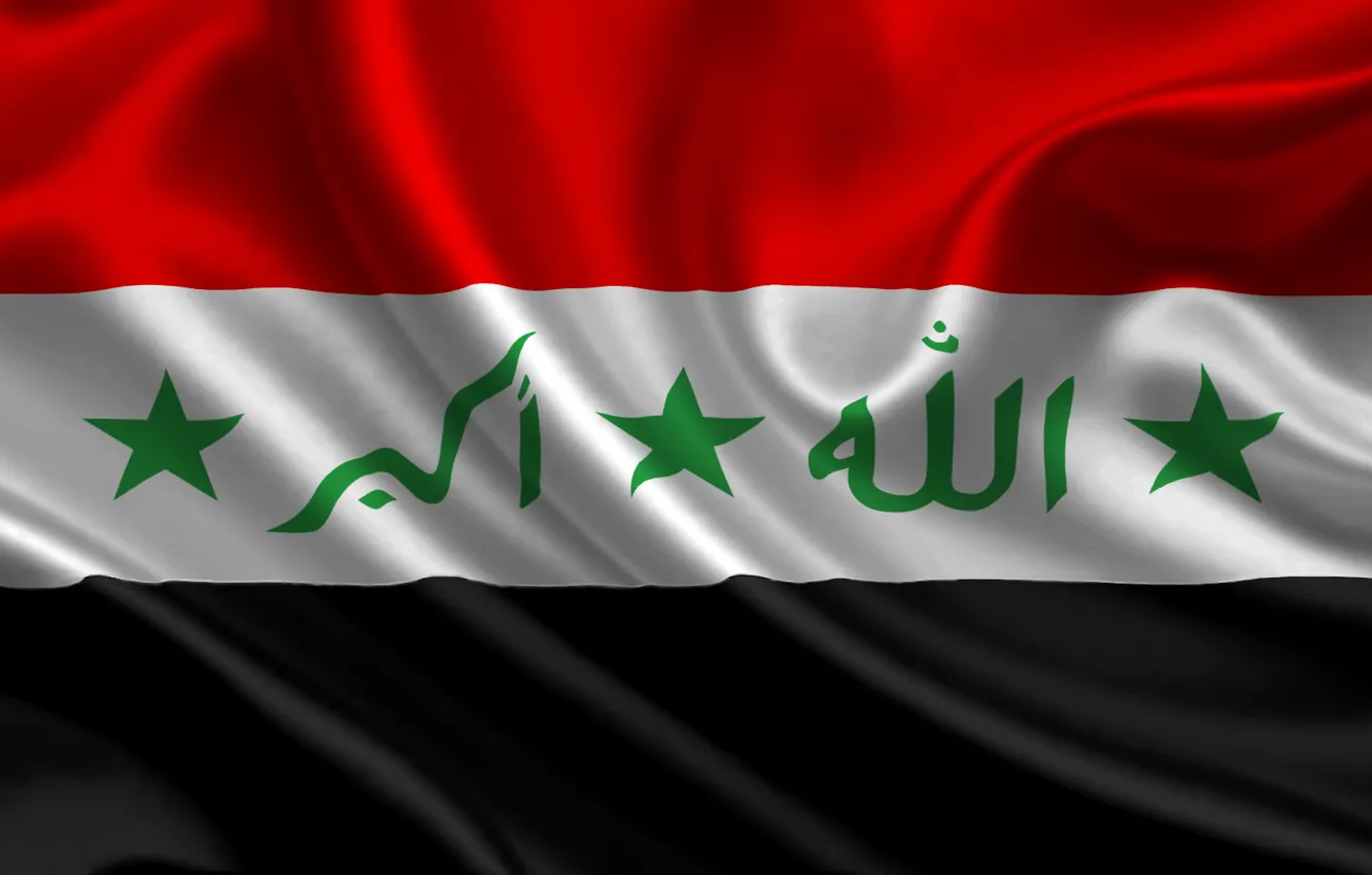 Wallpaper Red, White, Flag, Black, Texture, Green, Iraq, Iraq, Flag,  Republic of Iraq, The Republic Of Iraq images for desktop, section текстуры  - download