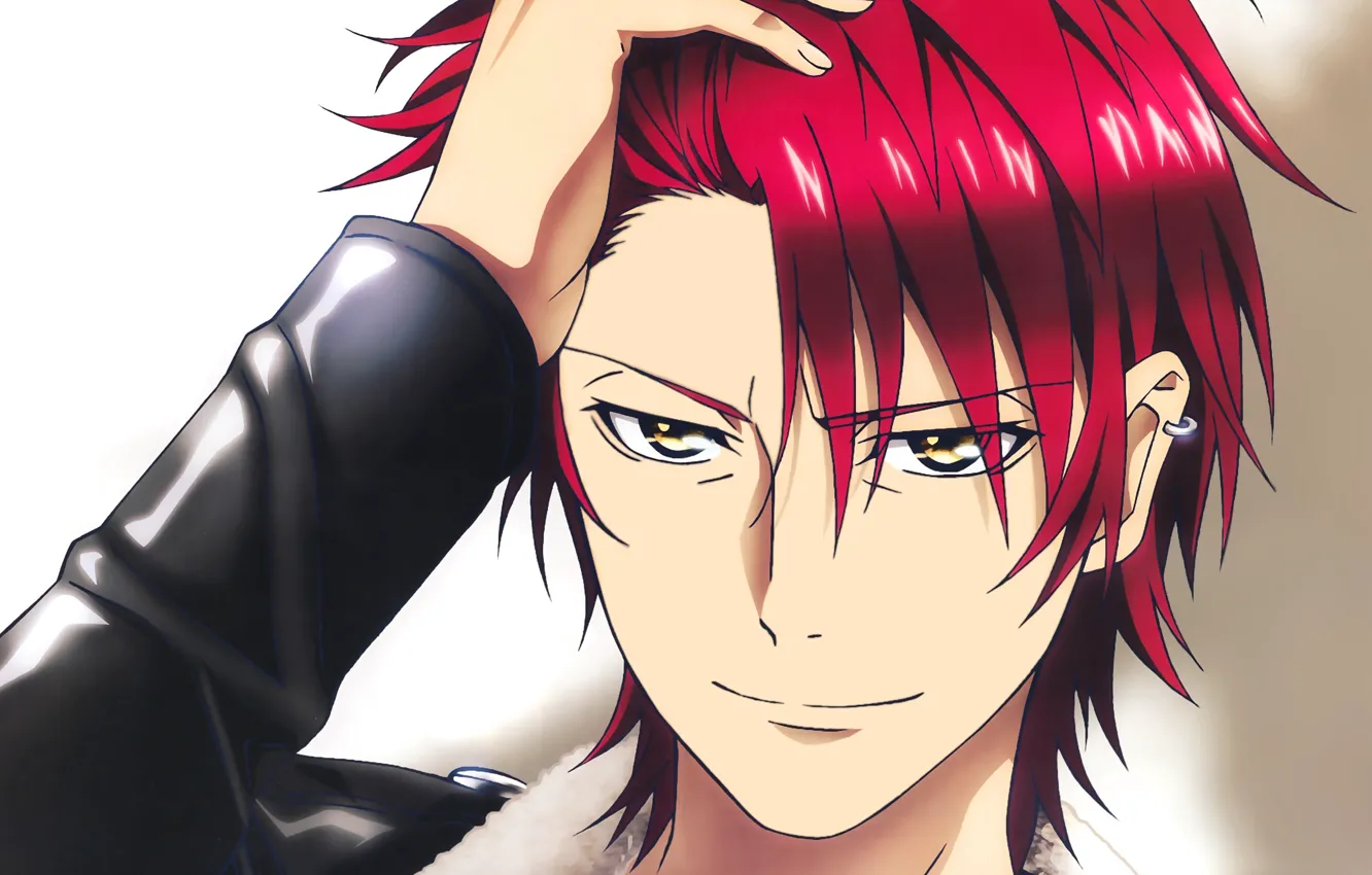Photo wallpaper guy, closeup, K Project, Suoh Mikoto, red king