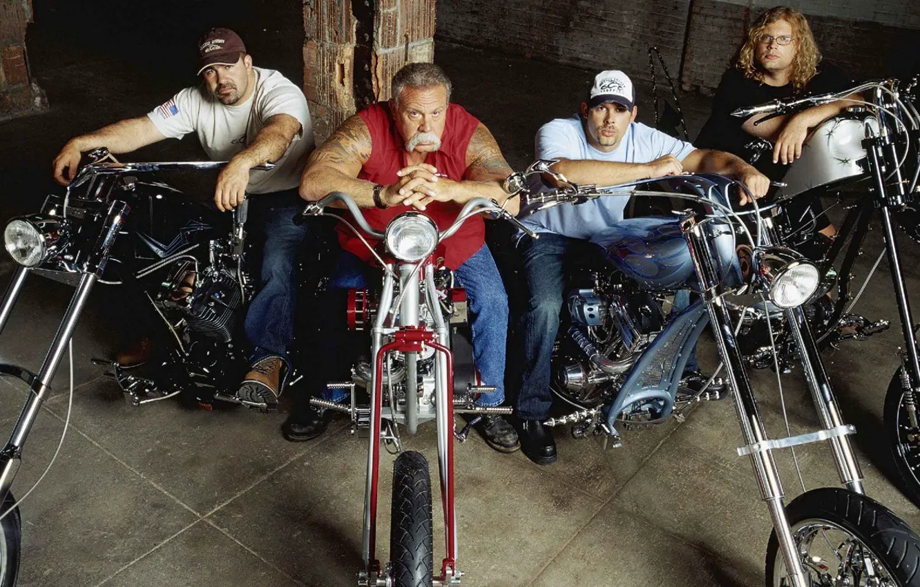 Photo wallpaper bikers, motorcycles, tough guys