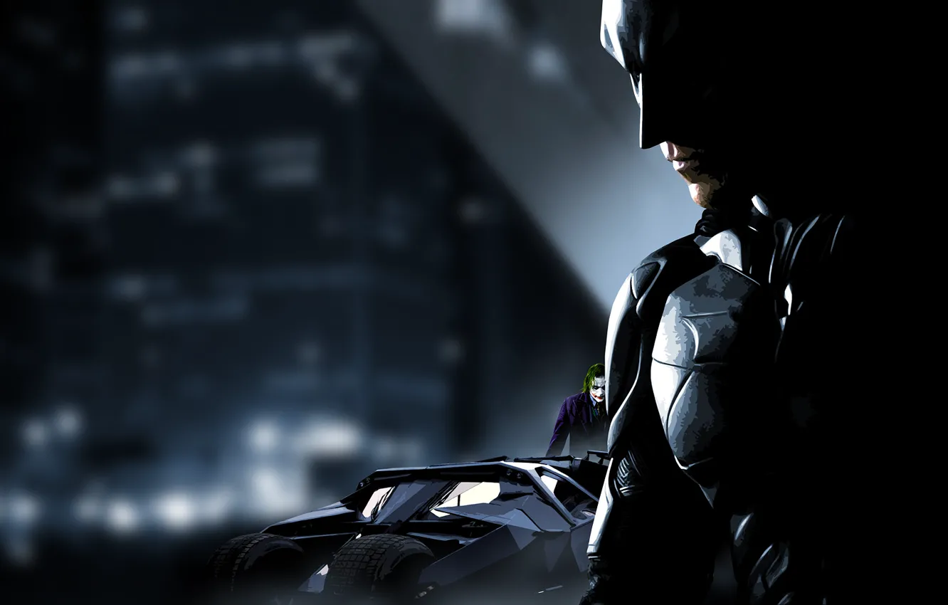 Wallpaper Batman, Batmobile, Joker images for desktop, section фильмы -  download