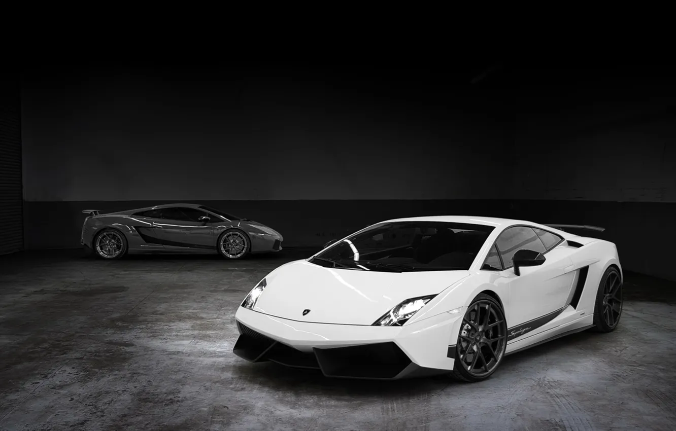 Photo wallpaper white, grey, background, tuning, Lamborghini, supercar, Gallardo, twilight, Vorsteiner, tuning, Lamborghini, Gallardo
