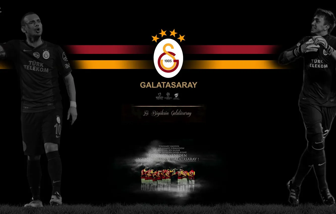 Wallpaper wallpaper, sport, logo, team, football, players, Galatasaray SK  images for desktop, section спорт - download