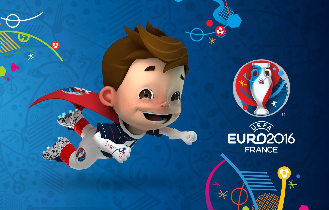 Wallpaper Logo Talisman Uefa Euro 16 Euro 16 Super Victor Images For Desktop Section Sport Download