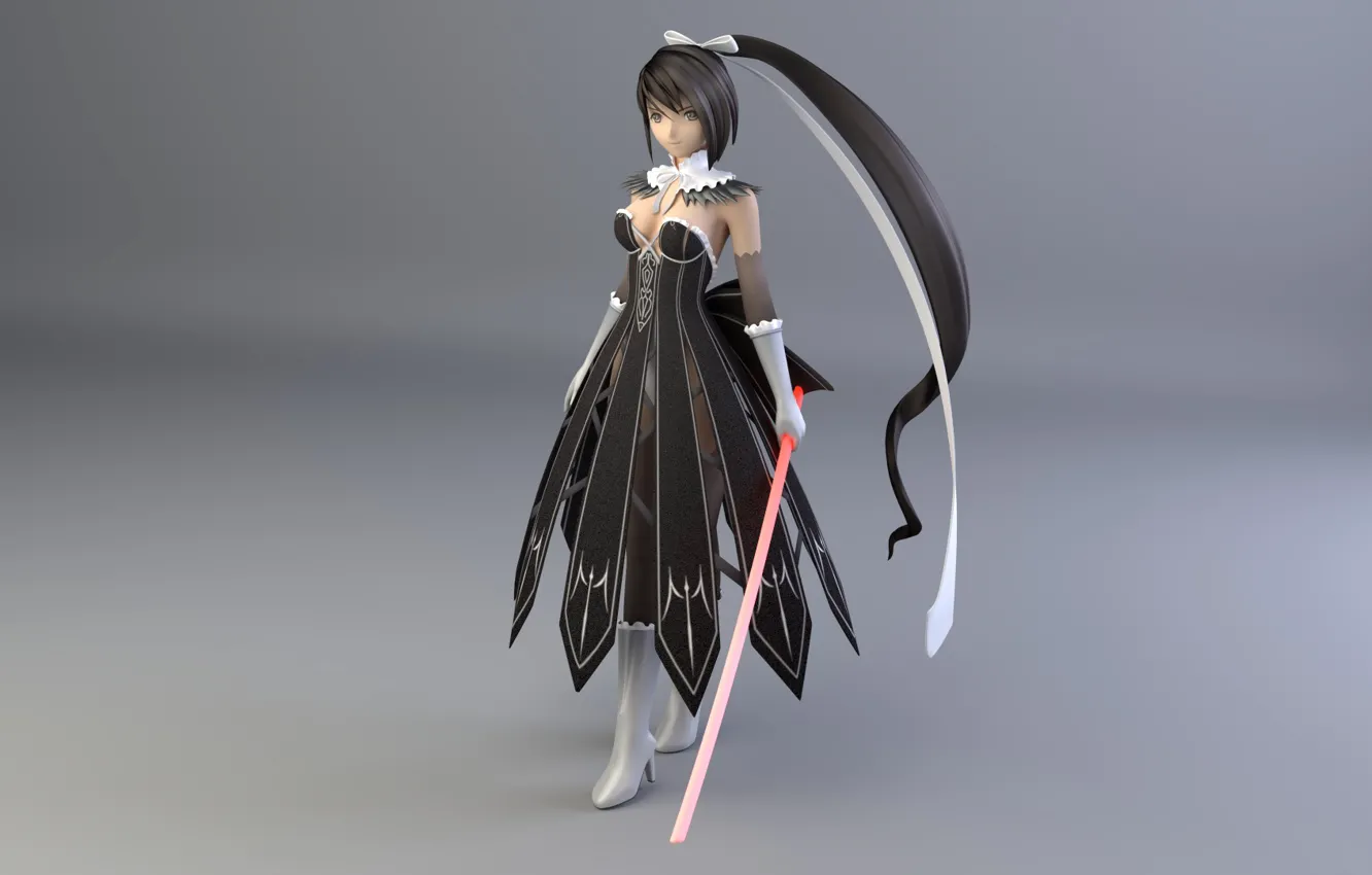 Wallpaper Girl Anime Warrior Figure 3d Model Free Download