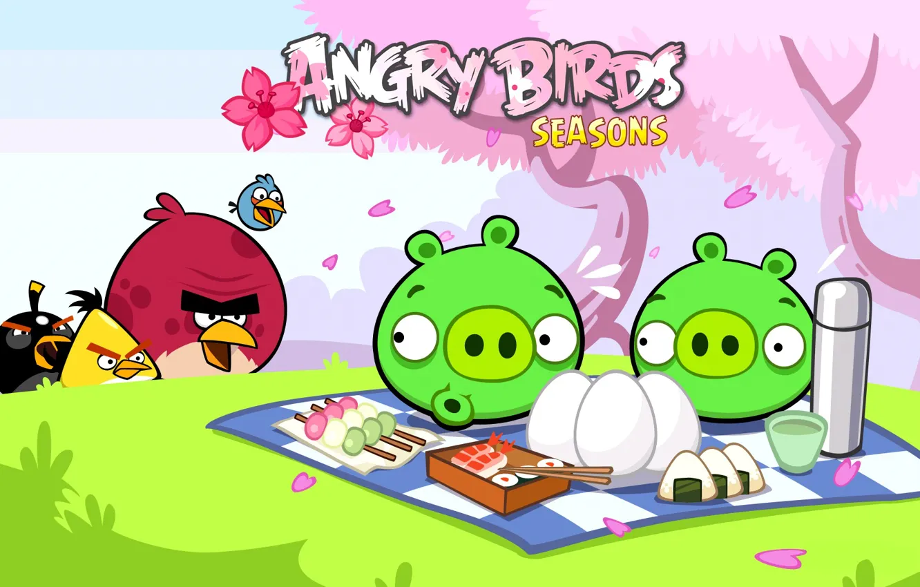 Wallpaper Birds Eggs The Game Picnic Pigs Angry Birds Angry