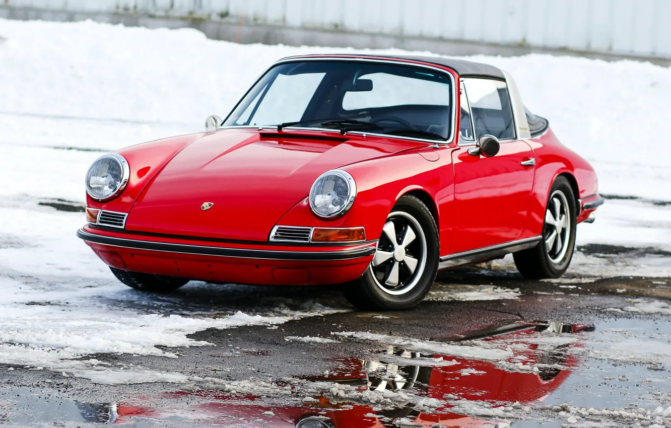 Photo wallpaper winter, 911, Porsche, 1969, Porsche, classic, Targa, Targa