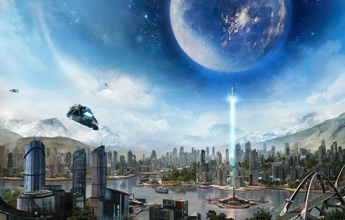 Wallpaper The city, Game, Anno 2025, images for