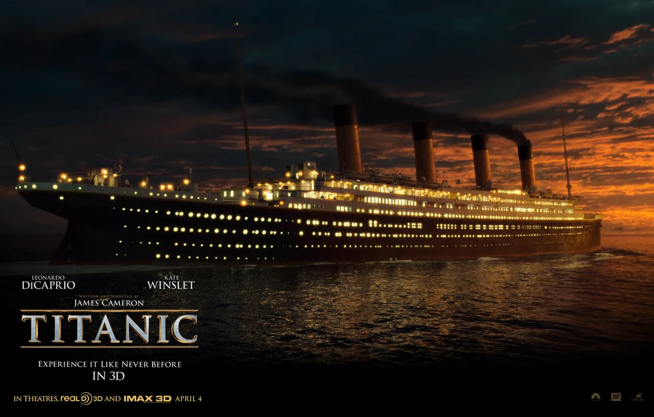 Photo wallpaper Night, Ship, Titanic, Titanic