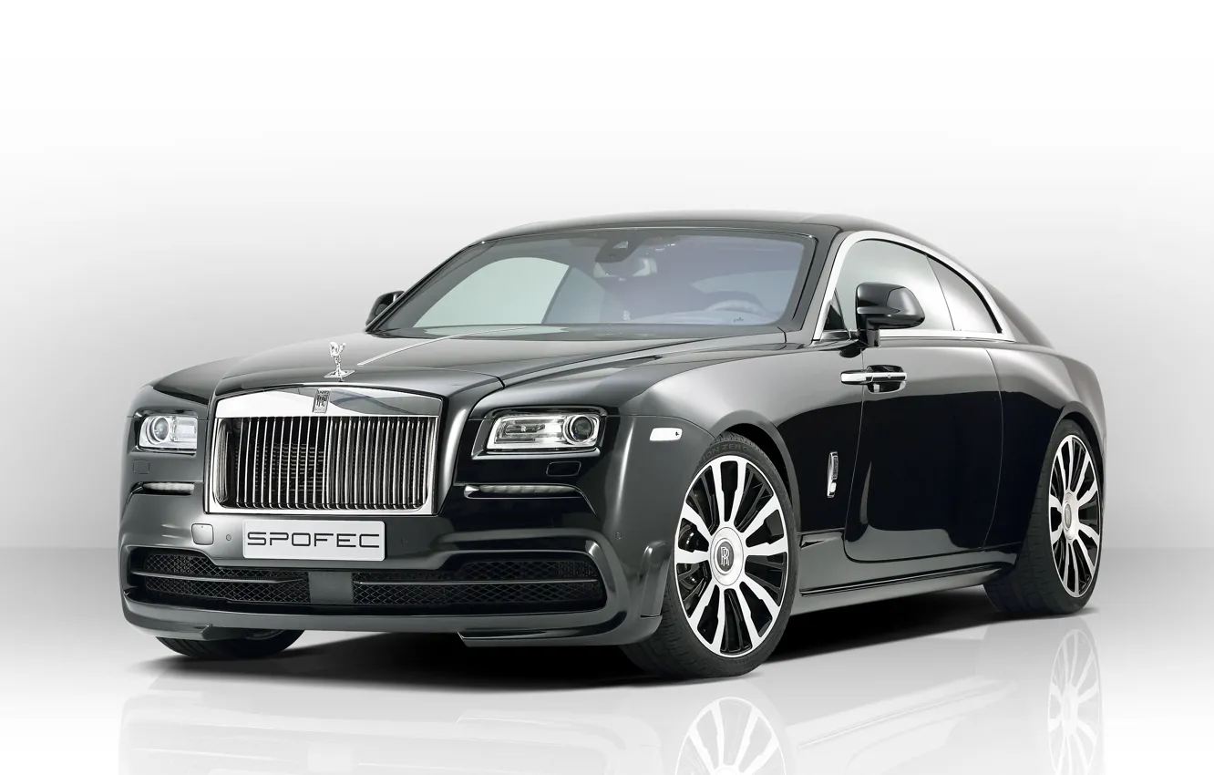 Photo wallpaper Rolls-Royce, white background, rolls-Royce, Wraith, Wright, Spofec