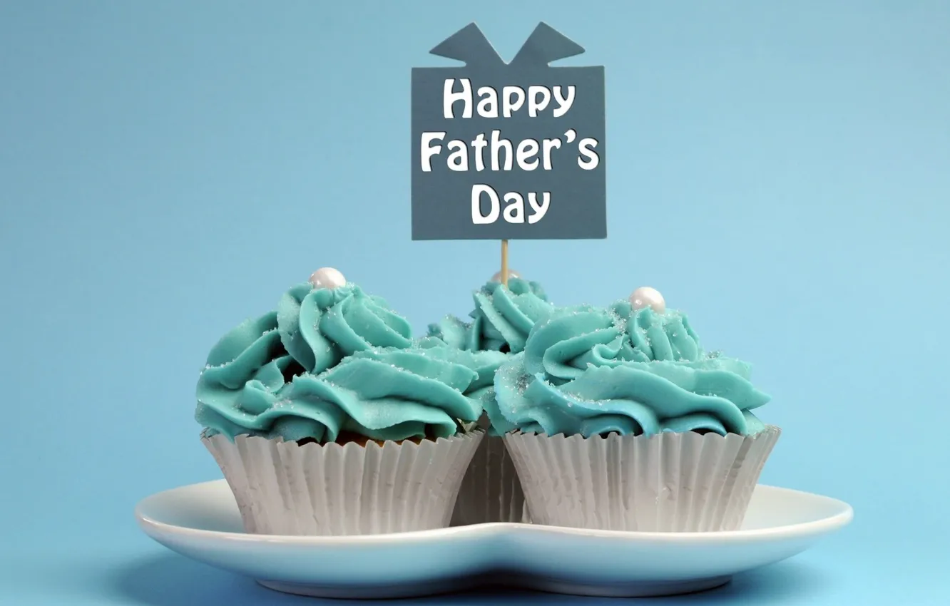 Wallpaper plate, cakes, sweet, cupcakes, Happy Father's Day images for  desktop, section праздники - download
