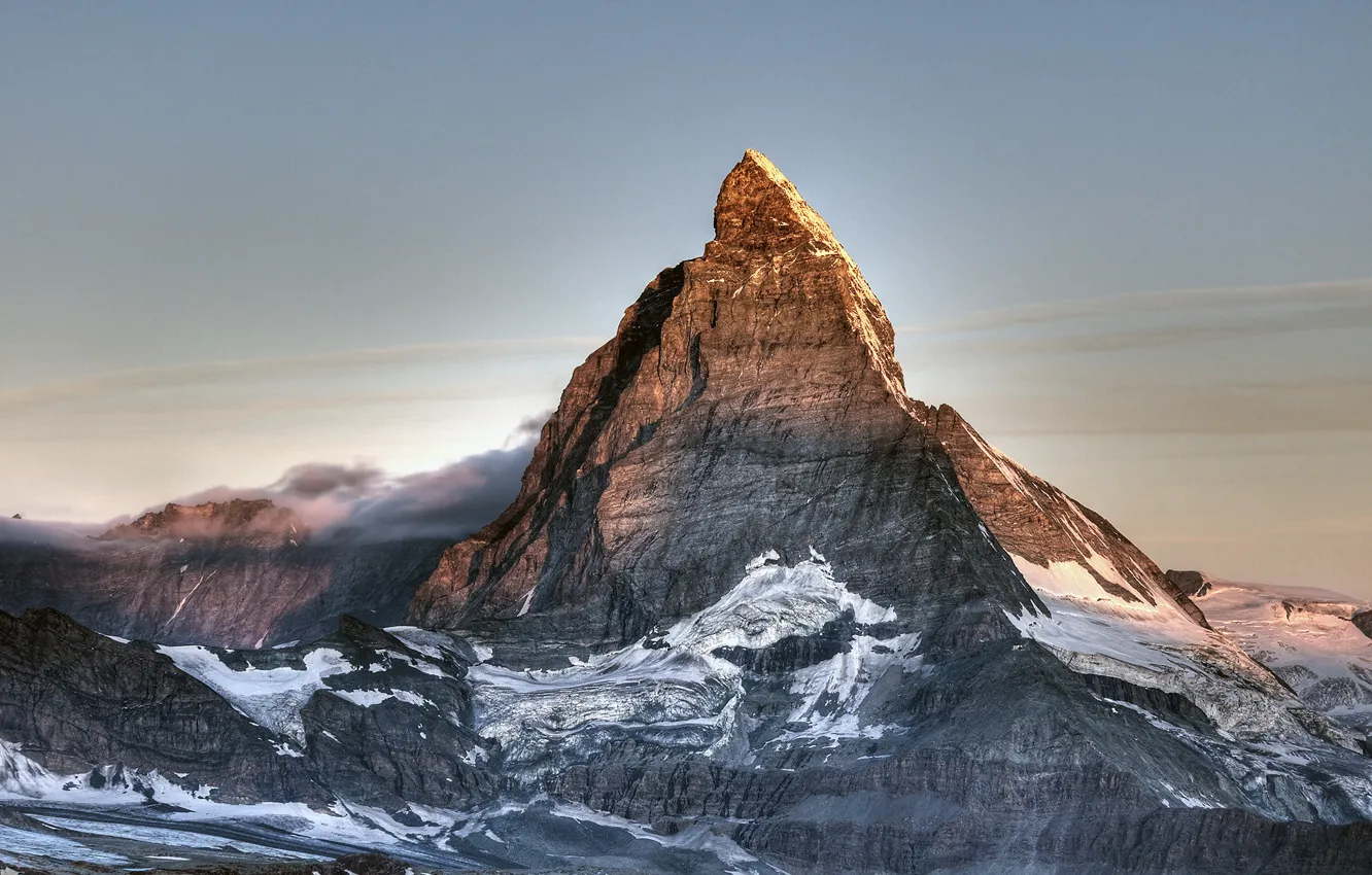 Wallpaper snow, mountain, Switzerland, top, Matterhorn images for desktop,  section природа - download