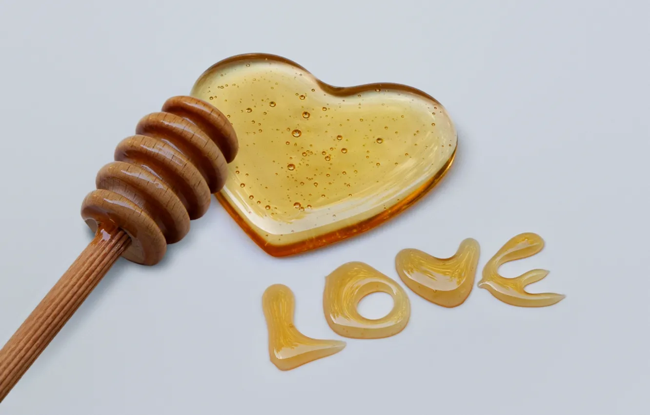 Wallpaper love, heart, honey, love, honey, heart images for desktop,  section еда - download