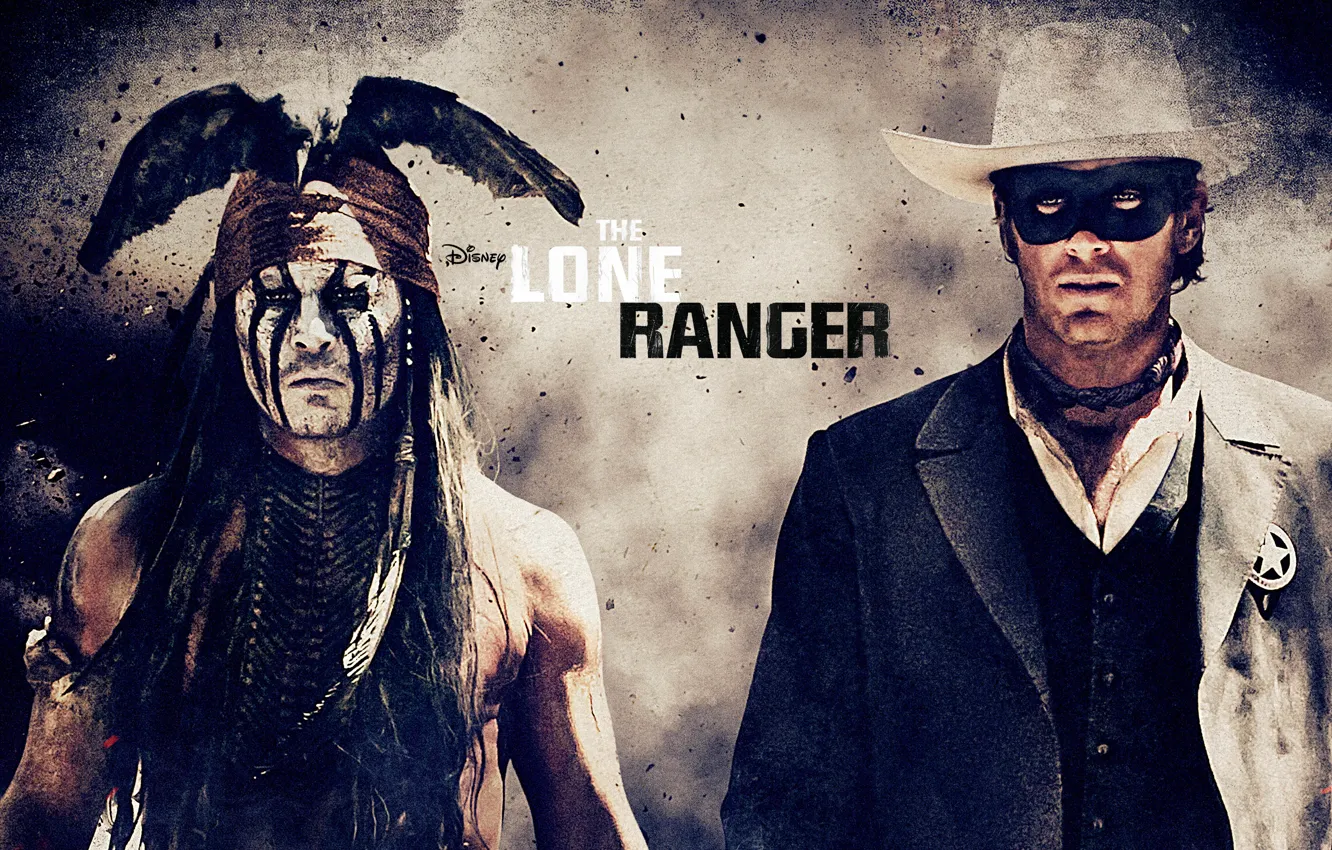 Photo wallpaper Johnny Depp, Western, The Lone Ranger, The lone Ranger, Armie Hammer