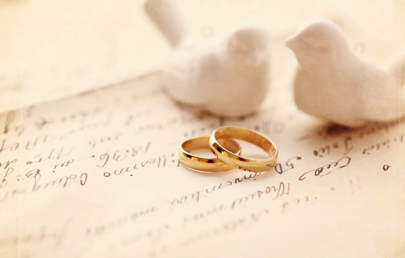 Wallpaper pair, Engagement rings, wedding, lovebirds images for desktop,  section праздники - download