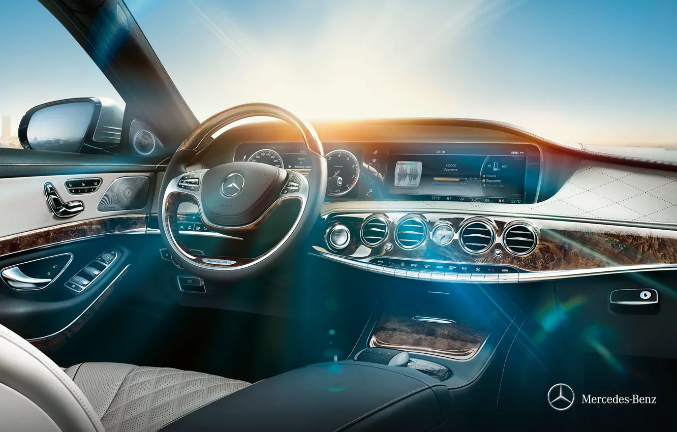 Photo wallpaper Mercedes-Benz, Dashboard, 2013, S-Class
