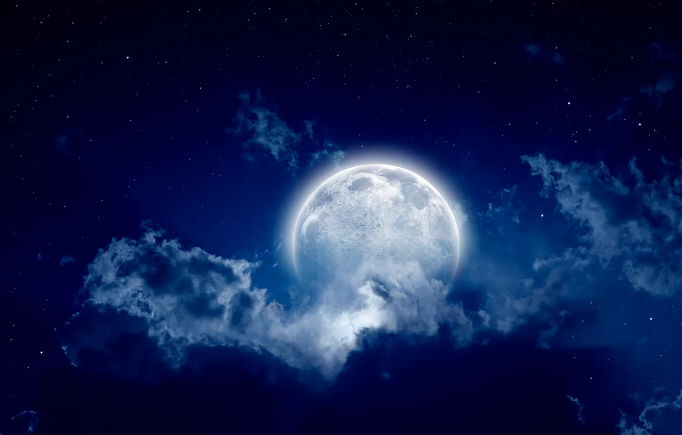 Wallpaper the sky, landscape, night, The moon, moon, moonlight, sky,  landscape, night, moonlight, full moon, full moon, beautiful scene,  beautiful scene, cloudy night, cloudy night images for desktop, section  пейзажи - download