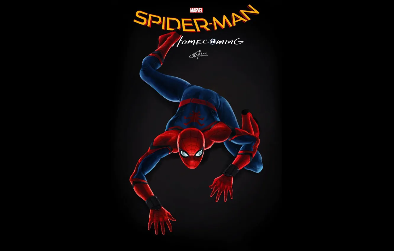 Wallpaper poster, spider man, Peter Parker, Tom Holland, spider man: homecoming images for desktop, section фильмы - download