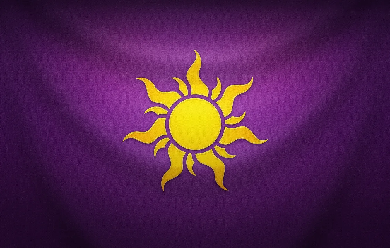 Photo wallpaper purple, the sun, background, flag, Rapunzel, emblem, Tangled, Rapunzel, Rapunzel: A Tangled Tale