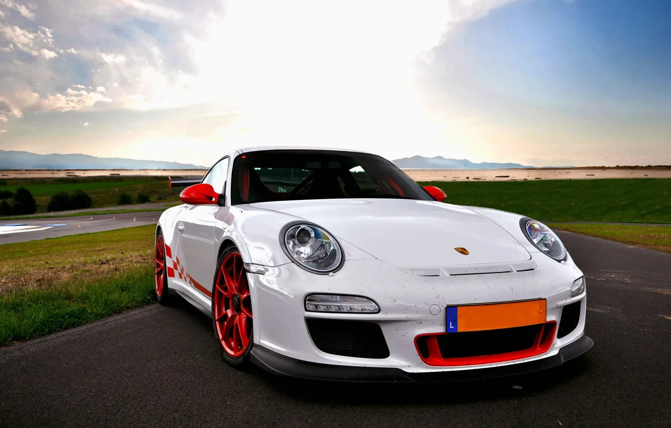 Photo wallpaper auto, white, Porsche, Porsche 911