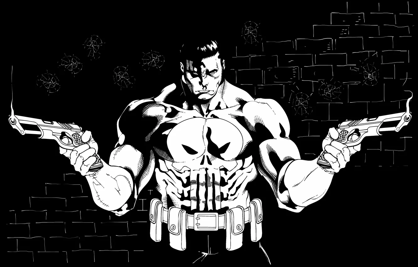 Wallpaper weapons, skull, The Punisher, Punicher images for desktop,  section мужчины - download