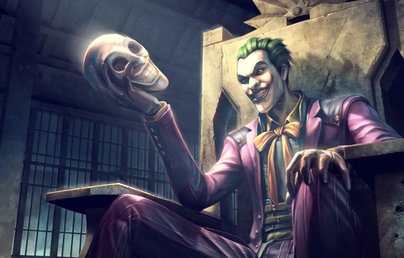 Wallpaper smile, Joker, mask, the throne, joker, DC Comics, Comics ...