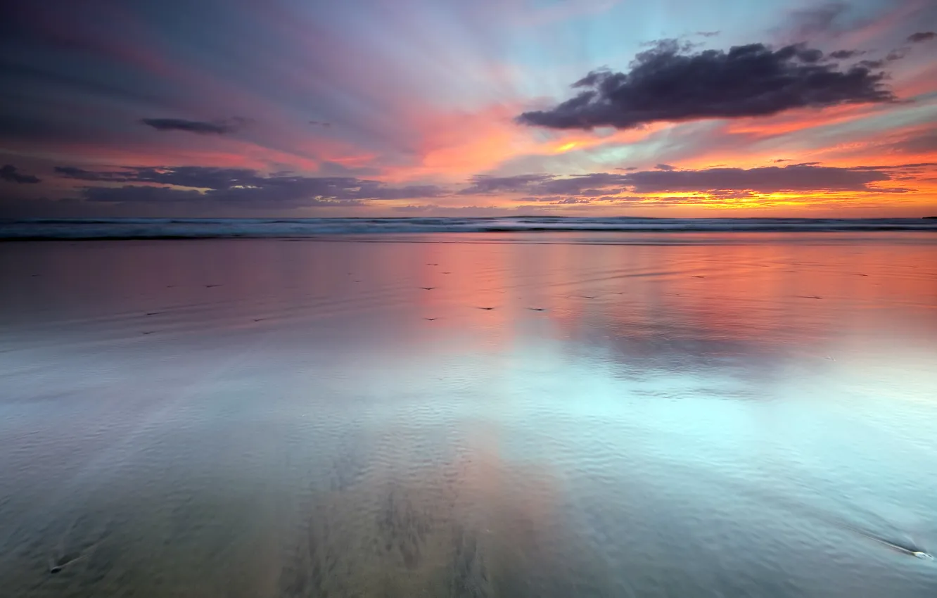 Wallpaper clouds, sunset, the ocean, new Zealand, sky, sunset, Last Light,  auckland new zealand, water, seascape images for desktop, section пейзажи -  download