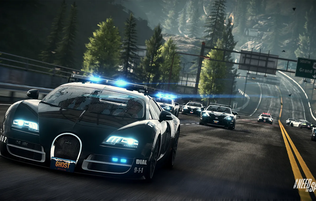 Wallpaper Bugatti Veyron, Police, Interceptor, NFS Rivals Wallpaper images  for desktop, section игры - download