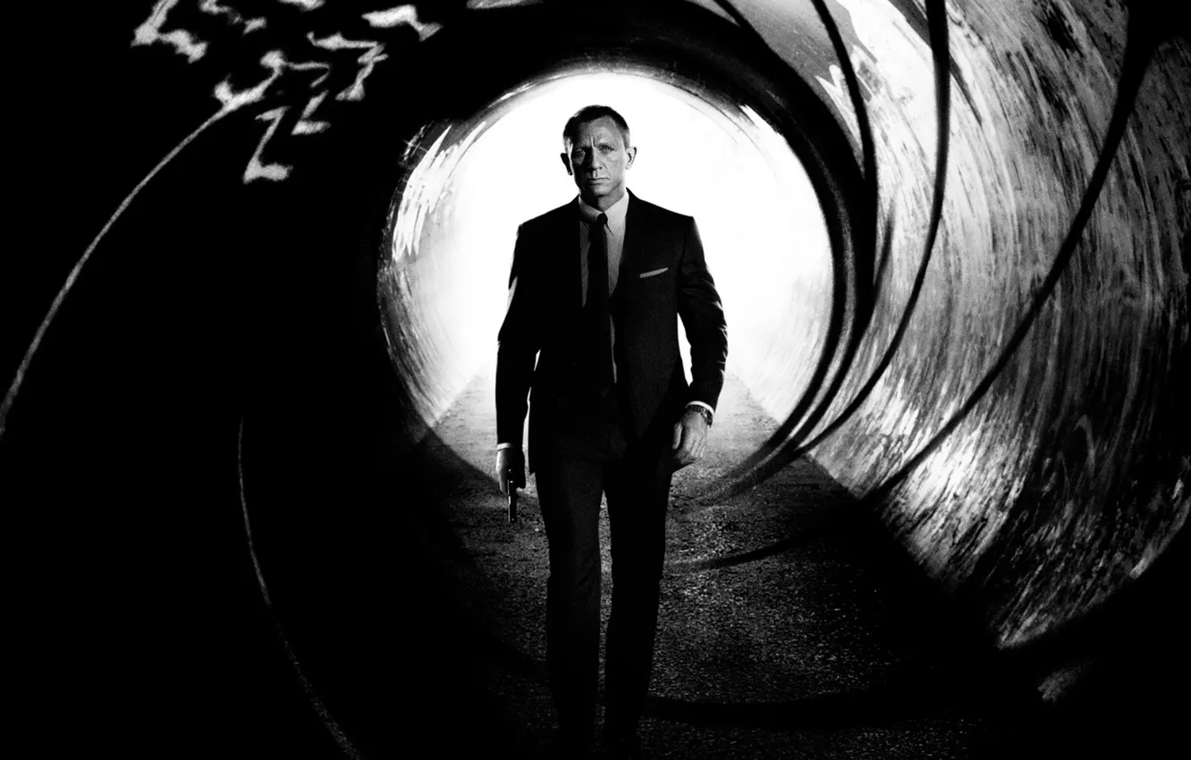 Wallpaper the film, James Bond, saver, black and white, is, James Bond, Daniel  Craig, skyfall, skyfall images for desktop, section фильмы - download