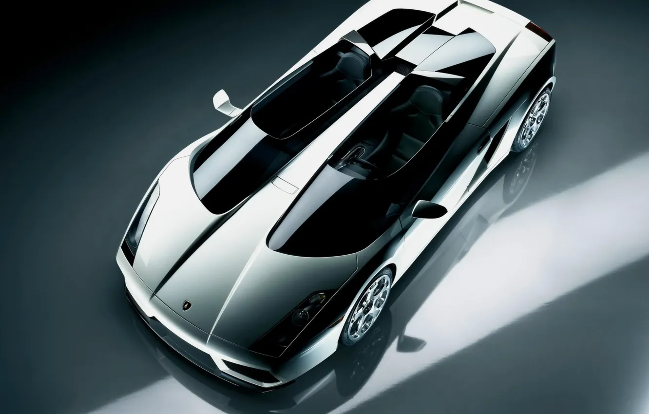 Photo wallpaper silver, Lamborghini, Concept S, metallic