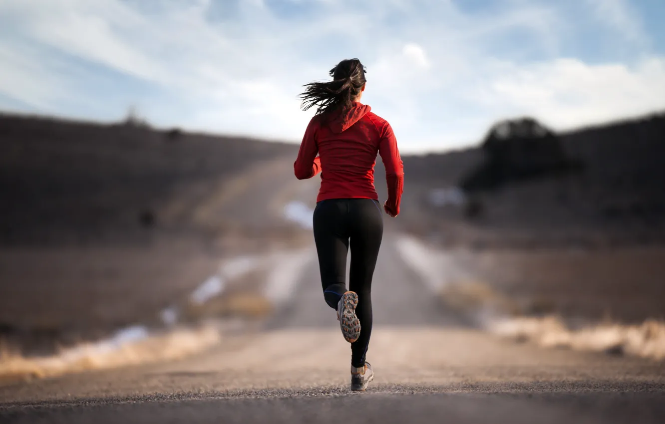 Wallpaper road, sport, Girl, running, activity, training images for  desktop, section спорт - download