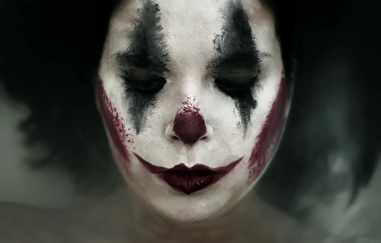 Wallpaper face, makeup, Sad clown images for desktop, section разное -  download
