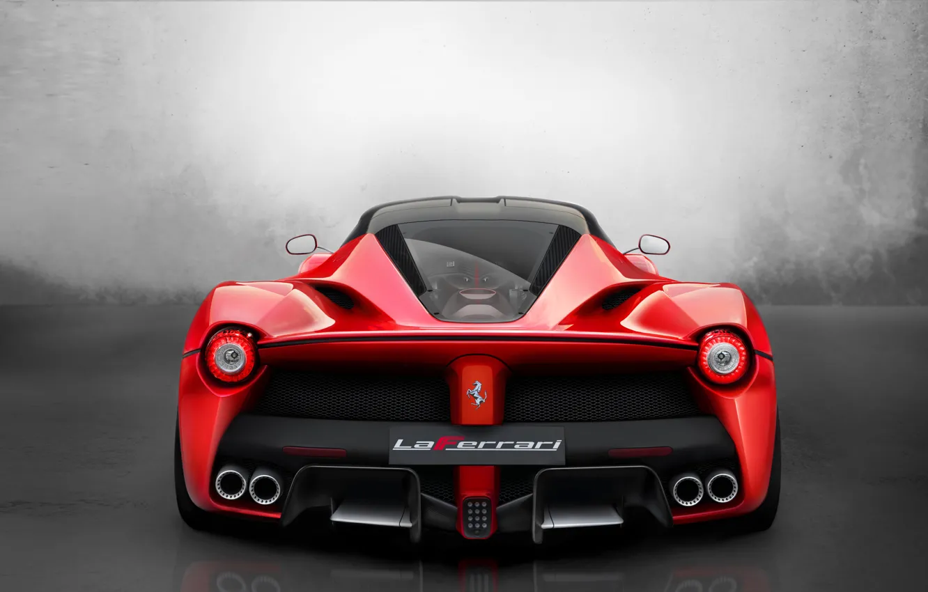 Photo wallpaper car, red, supercar, Ferrari LaFerrari, LaFerrari